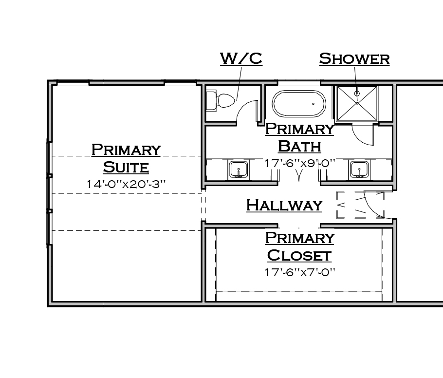 Floor plan for Primary Suite