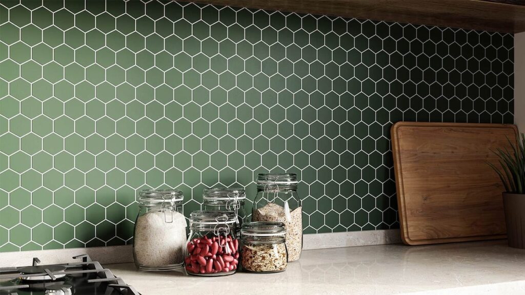 Peel and stick backsplash tiles